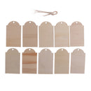 10 Pieces Unfinished Predrilled Wood Slices with Holes with Natural Jute Twine for Christmas Ornaments and Home Hanging Decorations Crafts