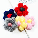 10 Pieces Wool Flower Shape DIY Findings for Clothes Handbag Hair Clip Decoration 45mm