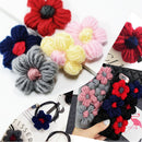 10 Pieces Wool Flower Shape DIY Findings for Clothes Handbag Hair Clip Decoration 45mm