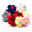 10 Pieces Wool Flower Shape DIY Findings for Clothes Handbag Hair Clip Decoration 45mm