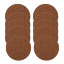 10 Pieces Adhesive Cup Mat Cork Drink Coaster Placemats Soft Wood Tablemats