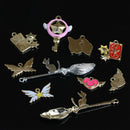 10 Pieces Multicolor Cute Alloy Charms Pendants for DIY Kids Jewelry Making Crafts