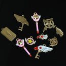 10 Pieces Multicolor Cute Alloy Charms Pendants for DIY Kids Jewelry Making Crafts
