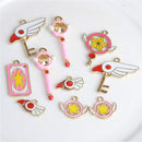 10 Pieces Multicolor Cute Alloy Charms Pendants for DIY Kids Jewelry Making Crafts