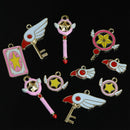 10 Pieces Multicolor Cute Alloy Charms Pendants for DIY Kids Jewelry Making Crafts