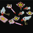 10 Pieces Multicolor Cute Alloy Charms Pendants for DIY Kids Jewelry Making Crafts