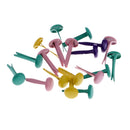100 Pieces 20x8mm Mixed Color Round Brads for Scrapbooking Card Making DIY Craft