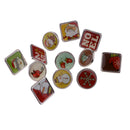 12 Pieces Assorted Christmas Style Metal Brads Paper Fastener for Scrapbooking DIY Craft 20mm