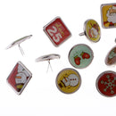 12 Pieces Assorted Christmas Style Metal Brads Paper Fastener for Scrapbooking DIY Craft 20mm