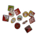 12 Pieces Assorted Christmas Style Metal Brads Paper Fastener for Scrapbooking DIY Craft 20mm