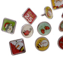 12 Pieces Assorted Christmas Style Metal Brads Paper Fastener for Scrapbooking DIY Craft 20mm