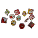 12 Pieces Assorted Christmas Style Metal Brads Paper Fastener for Scrapbooking DIY Craft 20mm