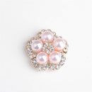 10 Pieces DIY Pearl Rhinestone Flatback Buttons Embellishment DIY Wedding Decorations