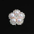 10 Pieces DIY Pearl Rhinestone Flatback Buttons Embellishment DIY Wedding Decorations