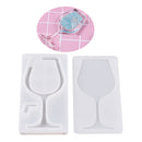 1 Set Transparent Silicone Pendant Mould Resin Hourglass DIY Jewelry Making Tool - Wine Glass