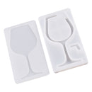 1 Set Transparent Silicone Pendant Mould Resin Hourglass DIY Jewelry Making Tool - Wine Glass