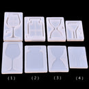 1 Set Transparent Silicone Pendant Mould Resin Hourglass DIY Jewelry Making Tool - Wine Glass