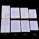 Clear Silicone Pendant Mould Mudboard for Resin DIY Jewelry Making Craft - Hourglass