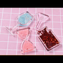 Clear Silicone Pendant Mould Mudboard for Resin DIY Jewelry Making Craft - Hourglass