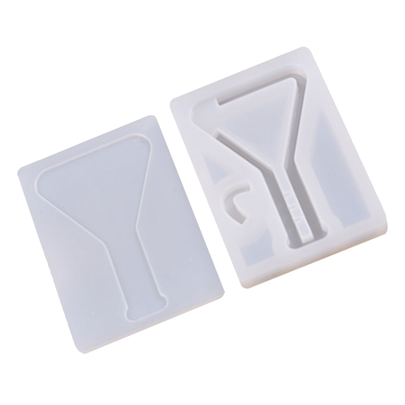 1 Set Transparent Silicone Pendant Mould Resin Hourglass DIY Jewelry Making Tool - Reagent Bottle