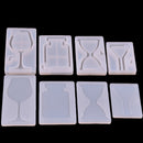1 Set Transparent Silicone Pendant Mould Resin Hourglass DIY Jewelry Making Tool - Reagent Bottle