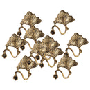 10 Pieces Alloy Gold Leaf Embellishments Scrapbooking DIY Flatback Decor Crafts