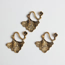 10 Pieces Alloy Gold Leaf Embellishments Scrapbooking DIY Flatback Decor Crafts