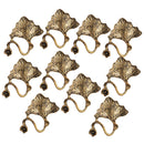 10 Pieces Alloy Gold Leaf Embellishments Scrapbooking DIY Flatback Decor Crafts