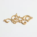 10 Pieces Alloy Flower Flatback Embellishments for DIY Wedding Decoration Gold