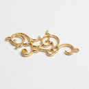 10 Pieces Alloy Flower Flatback Embellishments for DIY Wedding Decoration Gold