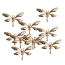 10 Pieces Alloy Flatback Gold Dragonfly Embellishment Flatback Scrapbook 2.8x5cm