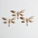 10 Pieces Alloy Flatback Gold Dragonfly Embellishment Flatback Scrapbook 2.8x5cm