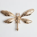 10 Pieces Alloy Flatback Gold Dragonfly Embellishment Flatback Scrapbook 2.8x5cm