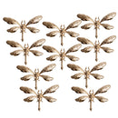 10 Pieces Alloy Flatback Gold Dragonfly Embellishment Flatback Scrapbook 2.8x5cm