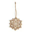 10 Pieces Hollow Wooden Snowflake Hanging Pendants Christmas Tree Decor Ornament