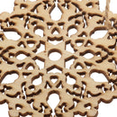 10 Pieces Hollow Wooden Snowflake Hanging Pendants Christmas Tree Decor Ornament