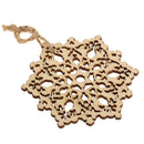 10 Pieces Hollow Wooden Snowflake Hanging Pendants Christmas Tree Decor Ornament