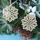 10 Pieces Hollow Wooden Snowflake Hanging Pendants Christmas Tree Decor Ornament