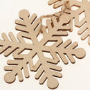 Snowflake Strip with Hook Wooden XMAS Party Christmas Tree Hanging Ornament