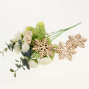 Snowflake Strip with Hook Wooden XMAS Party Christmas Tree Hanging Ornament