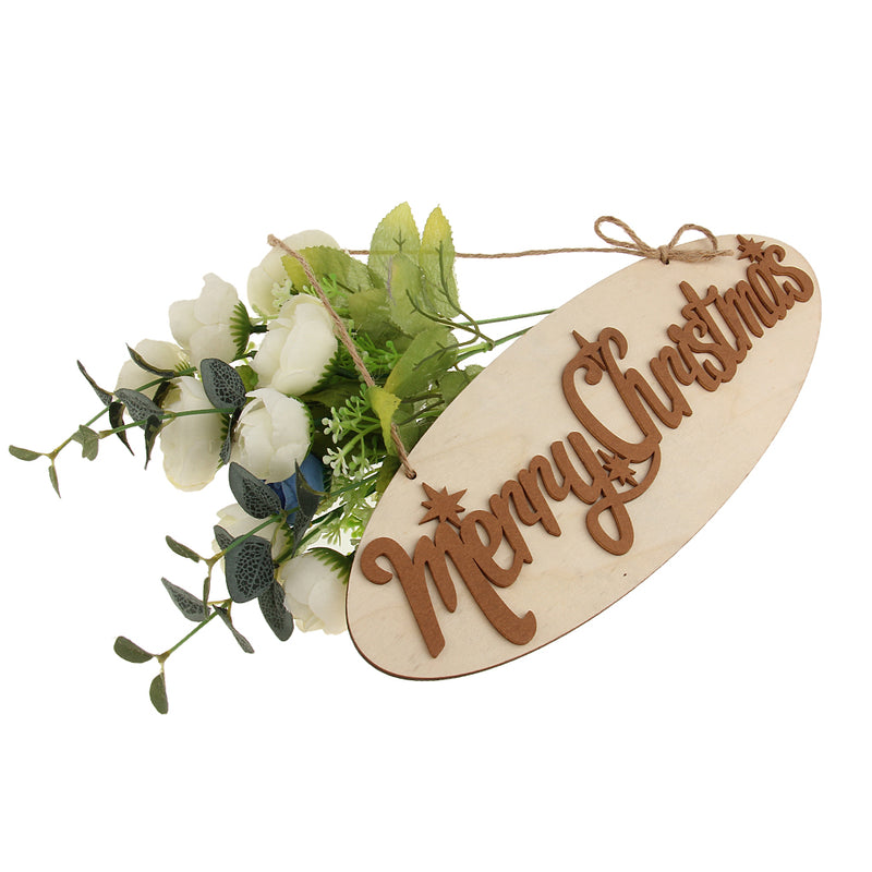 1 Piece Wooden Merry Christmas Hanging Pendants Xmas Tree Decor Ornaments