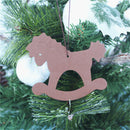 4 Pieces Wooden Animal Star Tree Hanging Pendants Christmas Tree Decor Ornaments