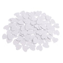 100 Pieces White 21x20mm Mini Wooden Hearts Shapes Pieces Decor Embellishment Art Craft Card Making Scrapbooking Wedding Favors