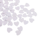 100 Pieces White 21x20mm Mini Wooden Hearts Shapes Pieces Decor Embellishment Art Craft Card Making Scrapbooking Wedding Favors