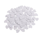 100 Pieces White 21x20mm Mini Wooden Hearts Shapes Pieces Decor Embellishment Art Craft Card Making Scrapbooking Wedding Favors