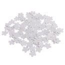 100 Pieces White 21x20mm Mini Wooden Flower Shapes Pieces Decor Embellishment Art Craft Card Making Scrapbooking Wedding Favors