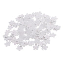 100 Pieces White 21x20mm Mini Wooden Flower Shapes Pieces Decor Embellishment Art Craft Card Making Scrapbooking Wedding Favors