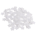 100 Pieces White 21x20mm Mini Wooden Flower Shapes Pieces Decor Embellishment Art Craft Card Making Scrapbooking Wedding Favors