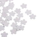 100 Pieces White 21x20mm Mini Wooden Flower Shapes Pieces Decor Embellishment Art Craft Card Making Scrapbooking Wedding Favors