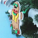 1 Pieces Fabric Gingerbread Man Christmas Tree Hanging Ornaments Xmas Festival Children's Gifts Pendant Home Decorations